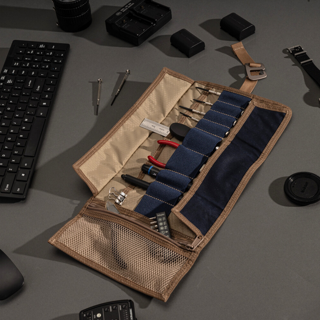 Lochby Tool Roll: Nautical/Navy Cream