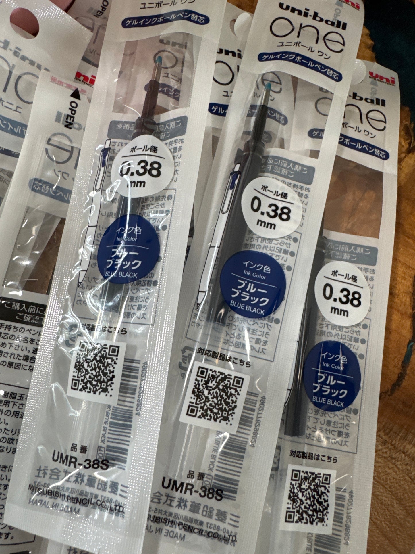 Uniball One Refill Blue Black .38