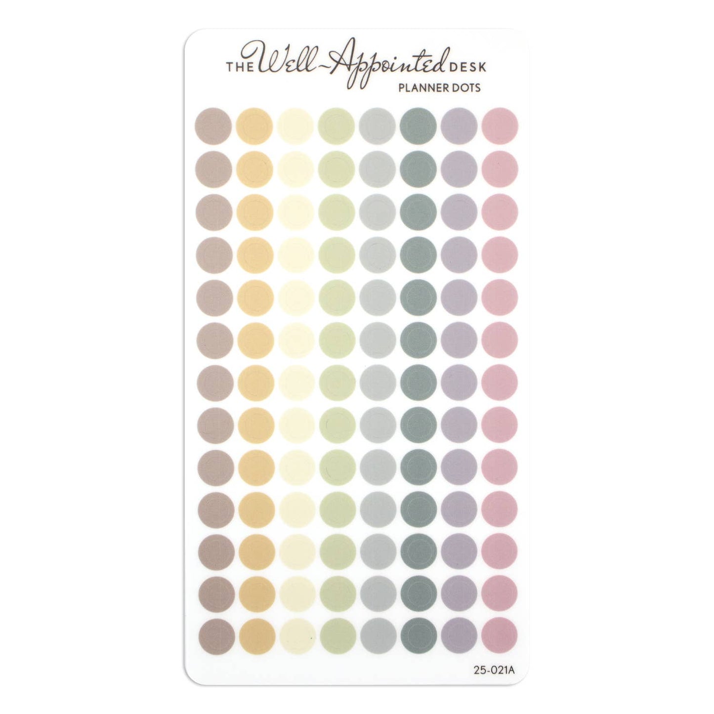 Date Dots Translucent Planner Sticker Sheet (25-021): Neutrals