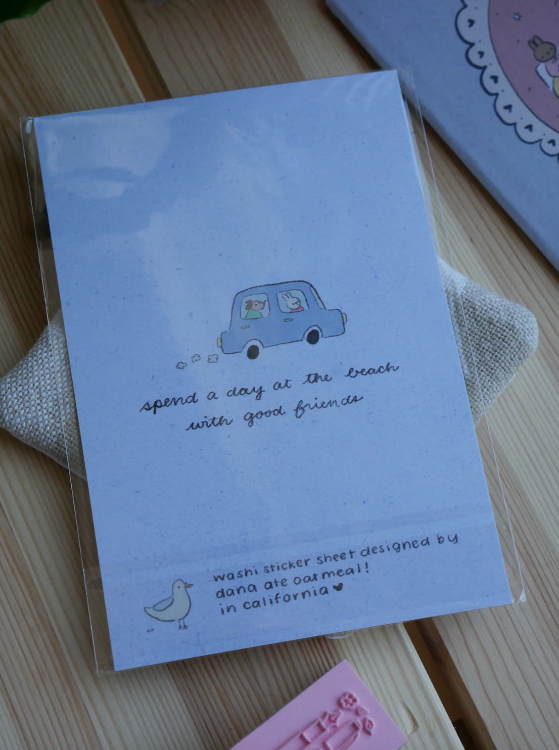 dana ate oatmeal Roadtrip to the beach washi sticker sheet