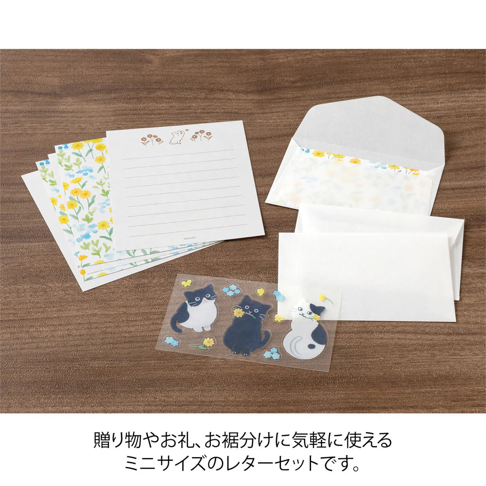 Mini Letter Paper and Envelopes with Stickers Cats