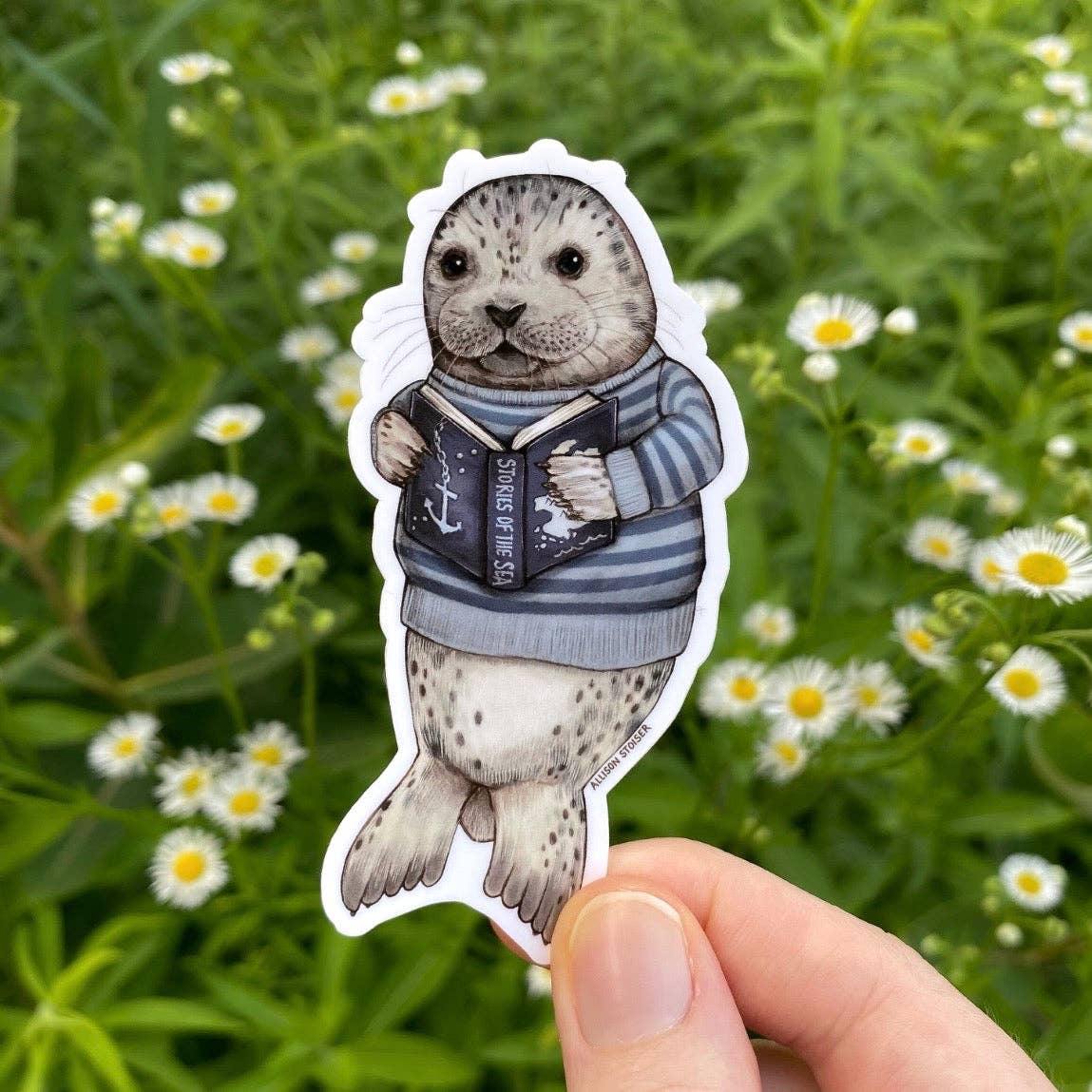 Bookish Harbor Seal Weatherproof Vinyl Sticker