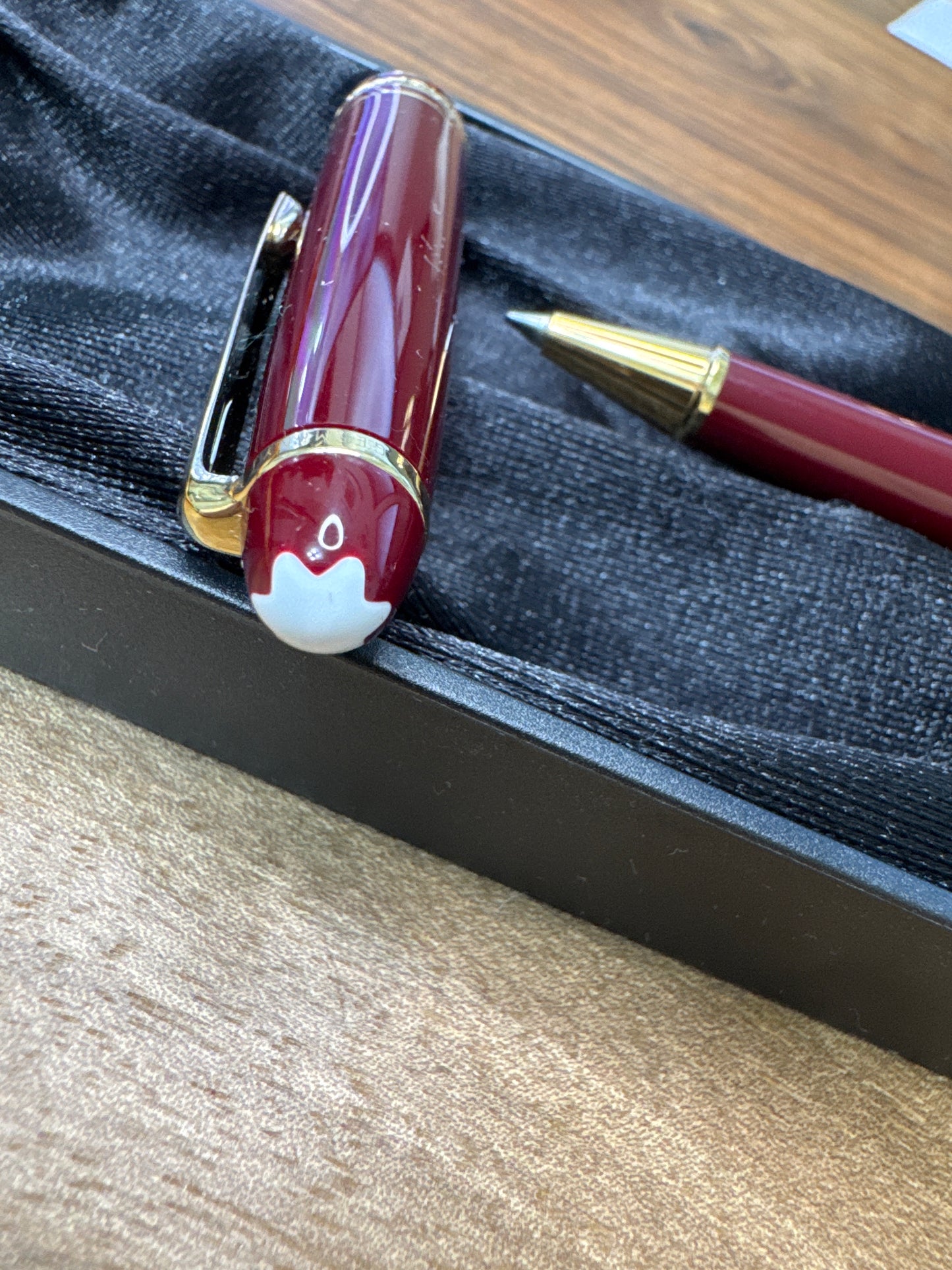 Montblanc 163R Burgundy Roller Ball Pen