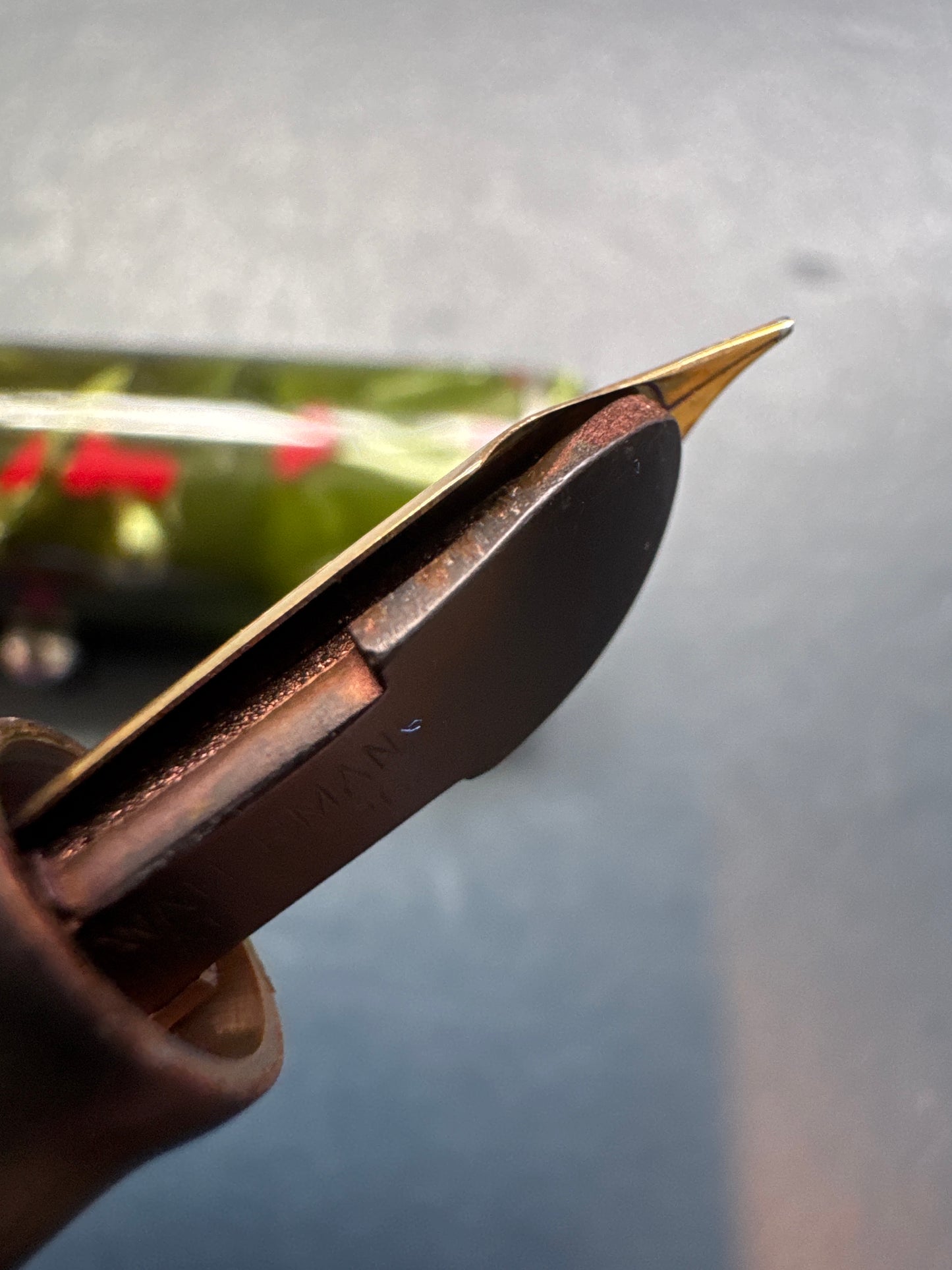 Waterman's #3 Fountain Pen Green/Red Marble
