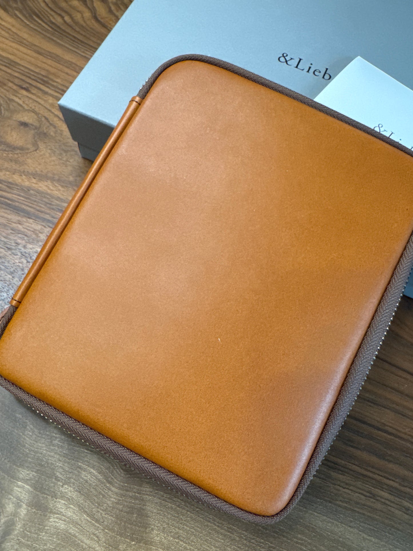 &Liebe Stationery Pouch Tochigi Leather Smooth Brown