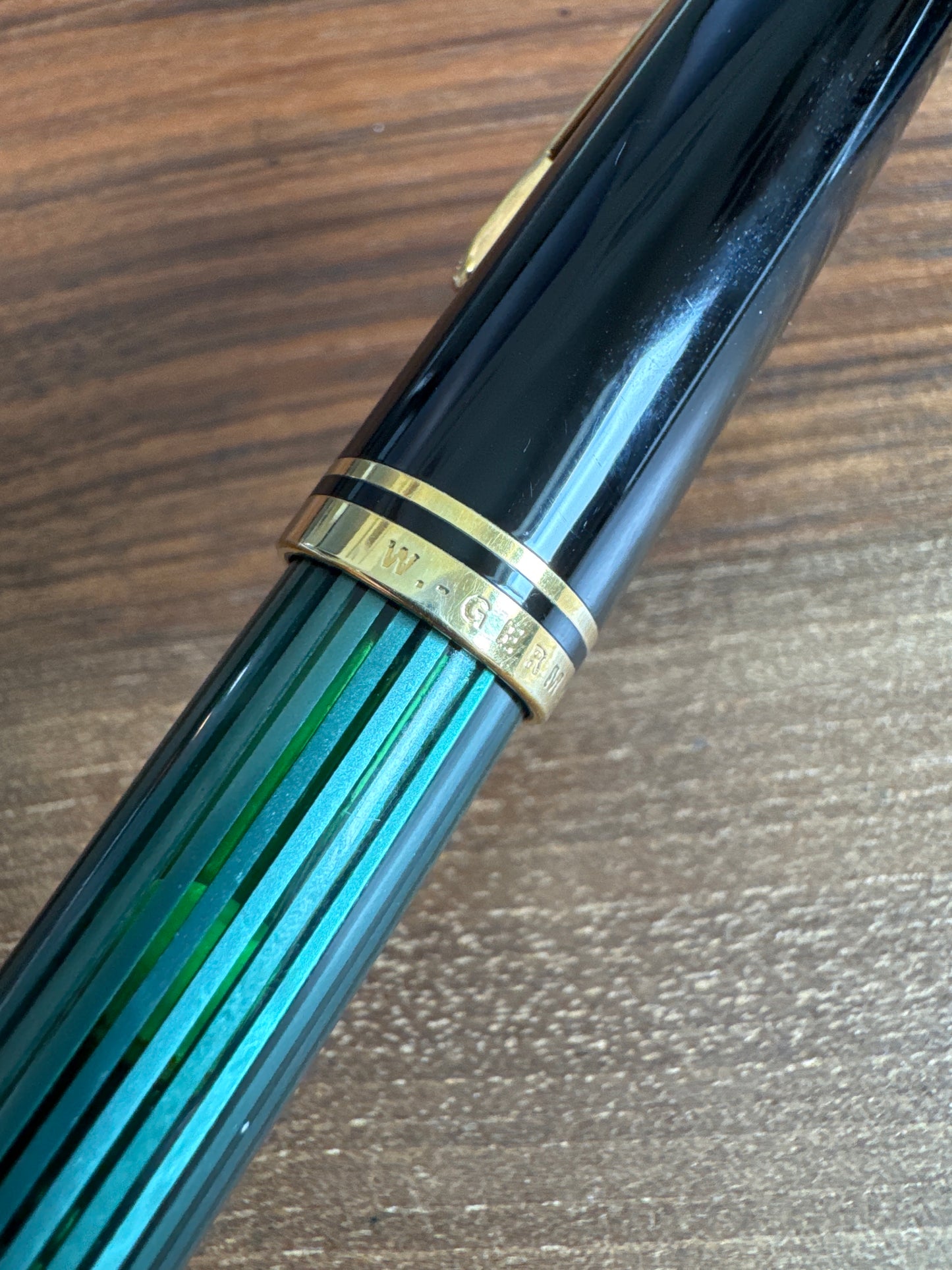 Pelikan M800 Green Stripe W Germany (late 1980's) Medium Nib
