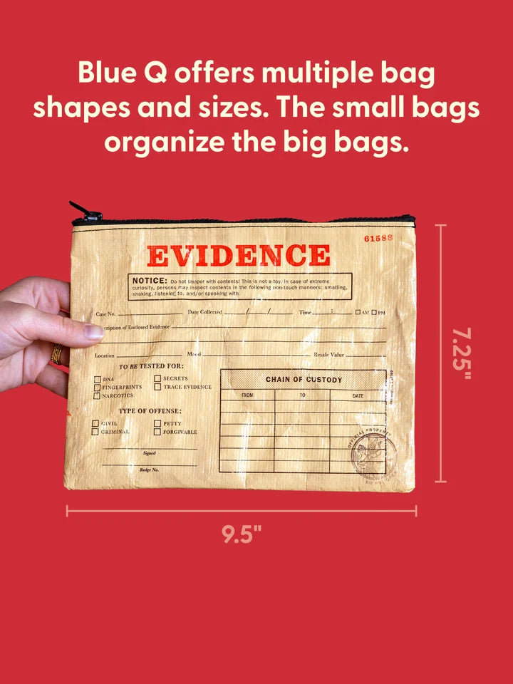Blue Q Evidence Zipper Pouch