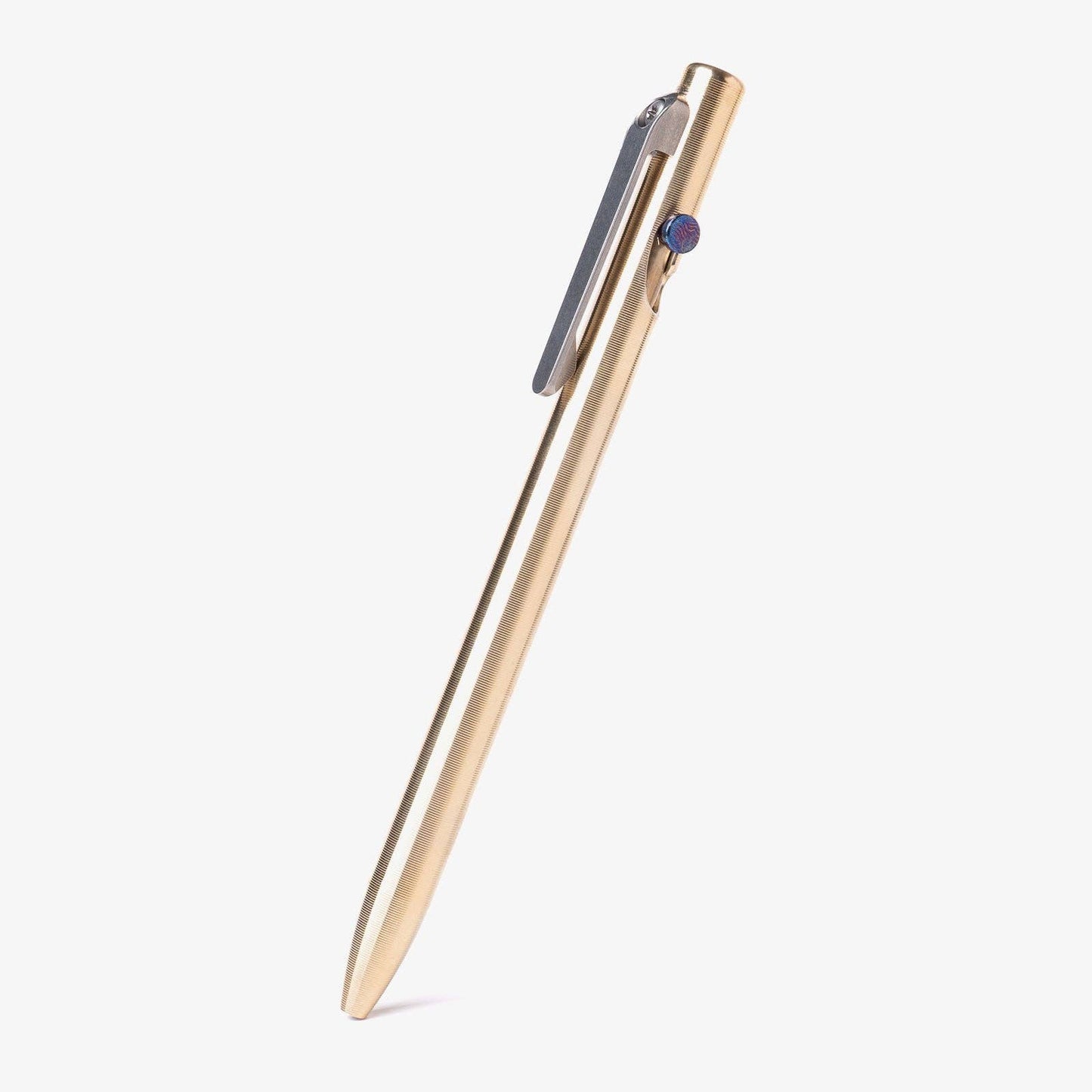 Tactile Turn Slim Bolt Action Pen: Titanium / Short