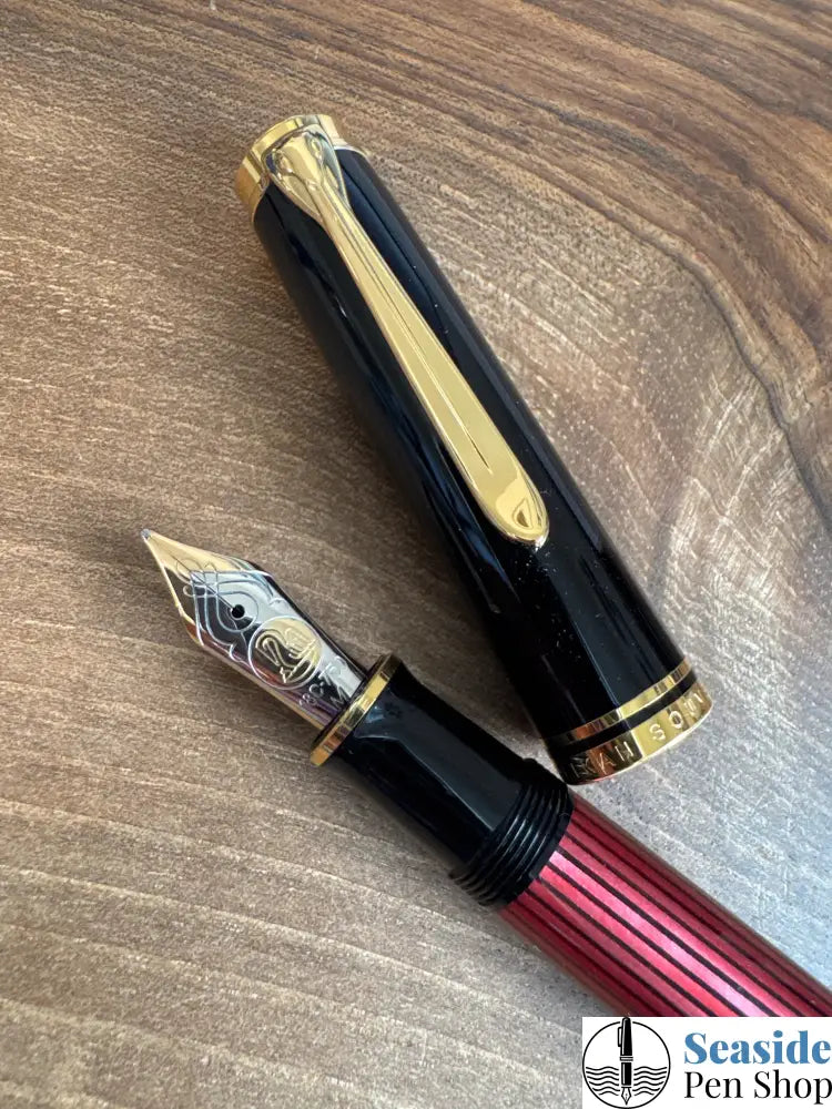 Pelikan M800 Red Stripe Medium NIb Fountain Pens