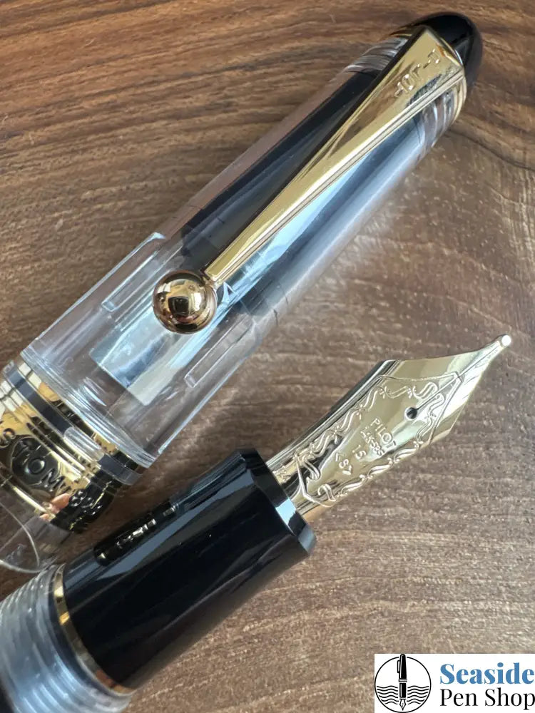 Pilot Custom 823 Clear Barrel Fountain Pen Signature Nib Fountain Pens