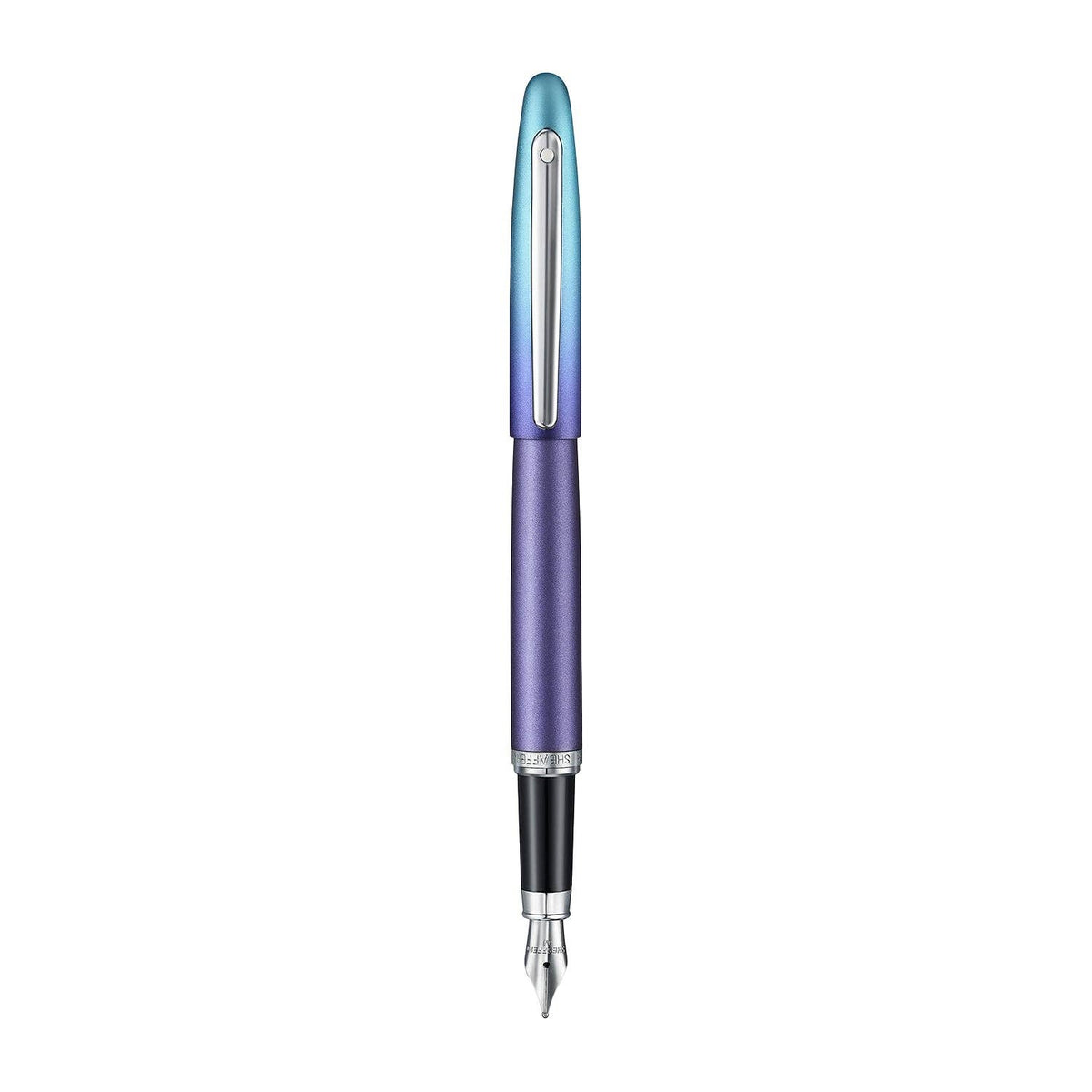 Sheaffer VFM 9430 Expressions Blue and Purple Pearlised Gradient Fountain Pen with Chrome-Plated Trims: F