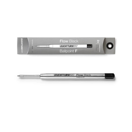 Leuchtturm Ballpoint Pen Refill for Drehgriffel - Flow Line: Black / Fine
