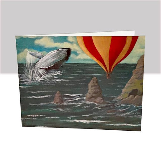 A Whale Leaps card