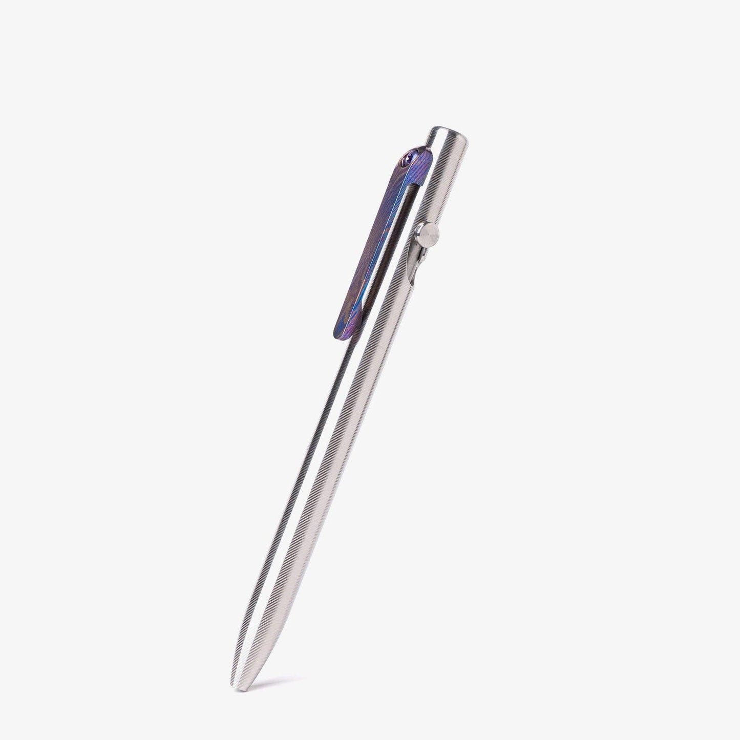 Tactile Turn Slim Bolt Action Pen: Titanium / Short