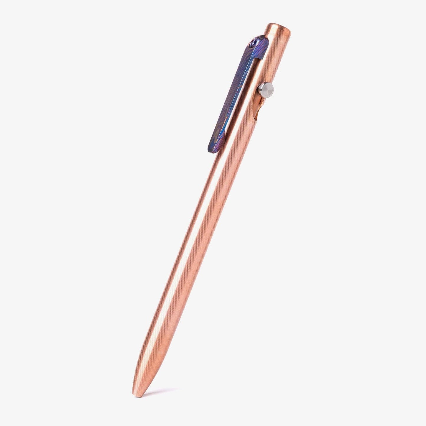 Tactile Turn Slim Bolt Action Pen: Titanium / Short