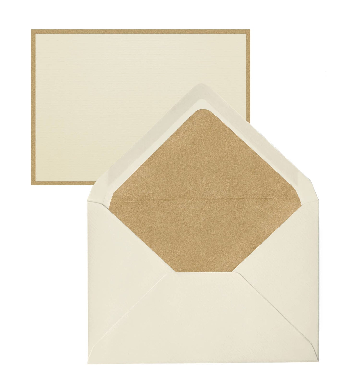 Original Crown Mill Bi-Color Note Cards : White/Royal Blue / Cello Pack of 5/5 / 4x6"