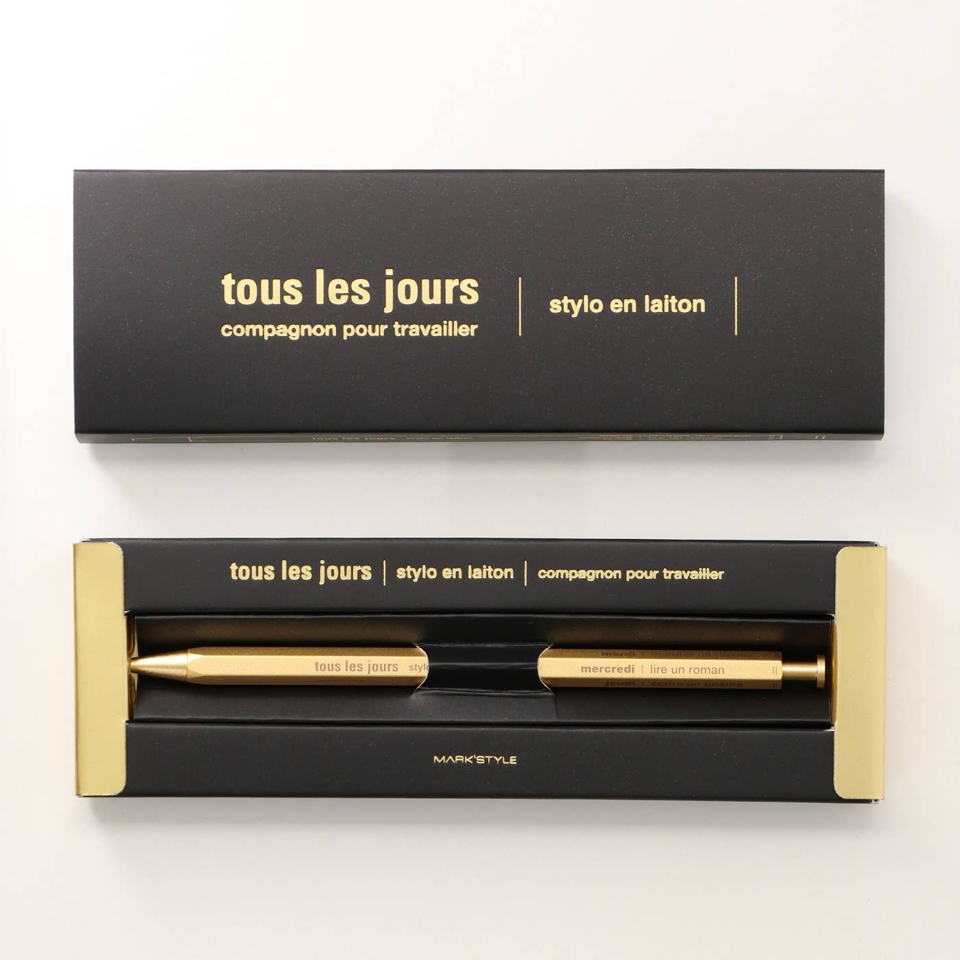 Gel Brass Ballpoint Pen / MARK'STYLE: Gold