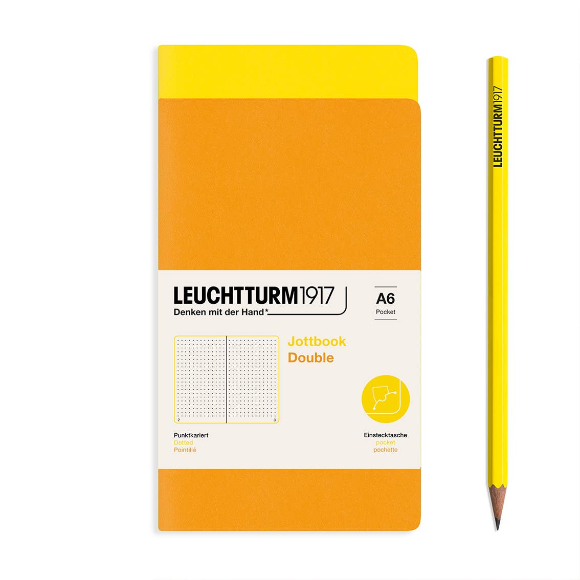 Leuchtturm Jottbook - Lightweight Notebook Alternatives - Packs of 2: Sage & Forest Green / Medium / Dotted