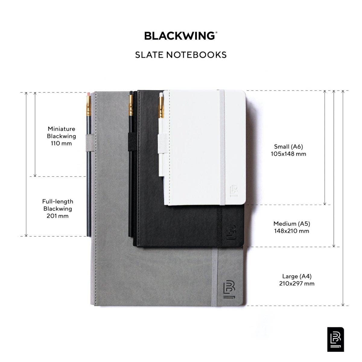 Blackwing Small (A6) Slate Notebook - Grey: Graph (Limited Edition)