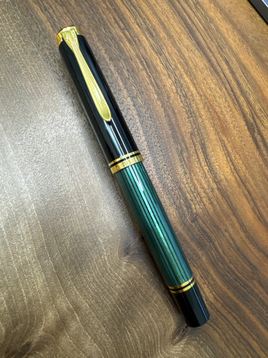 Pelikan M800 Green Stripe W Germany (late 1980's) Broad Nib
