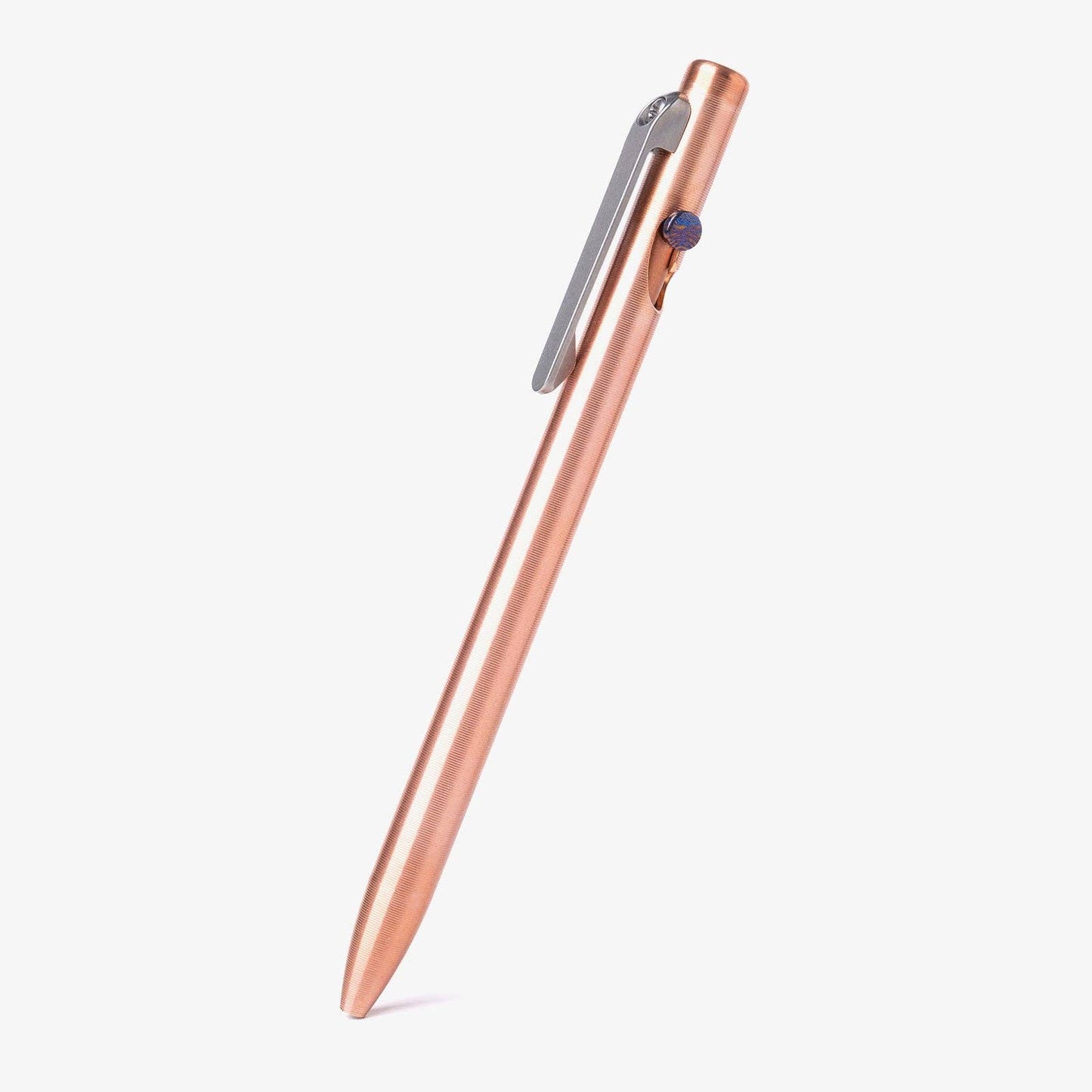Tactile Turn Slim Bolt Action Pen: Titanium / Short