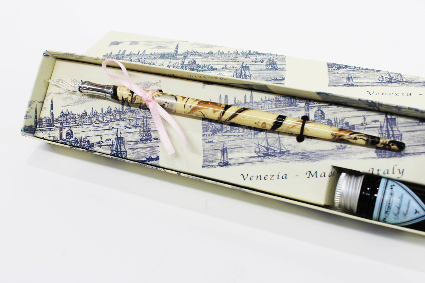 Classic Pen with Murano Glass Nib, Writing Instrument: Green