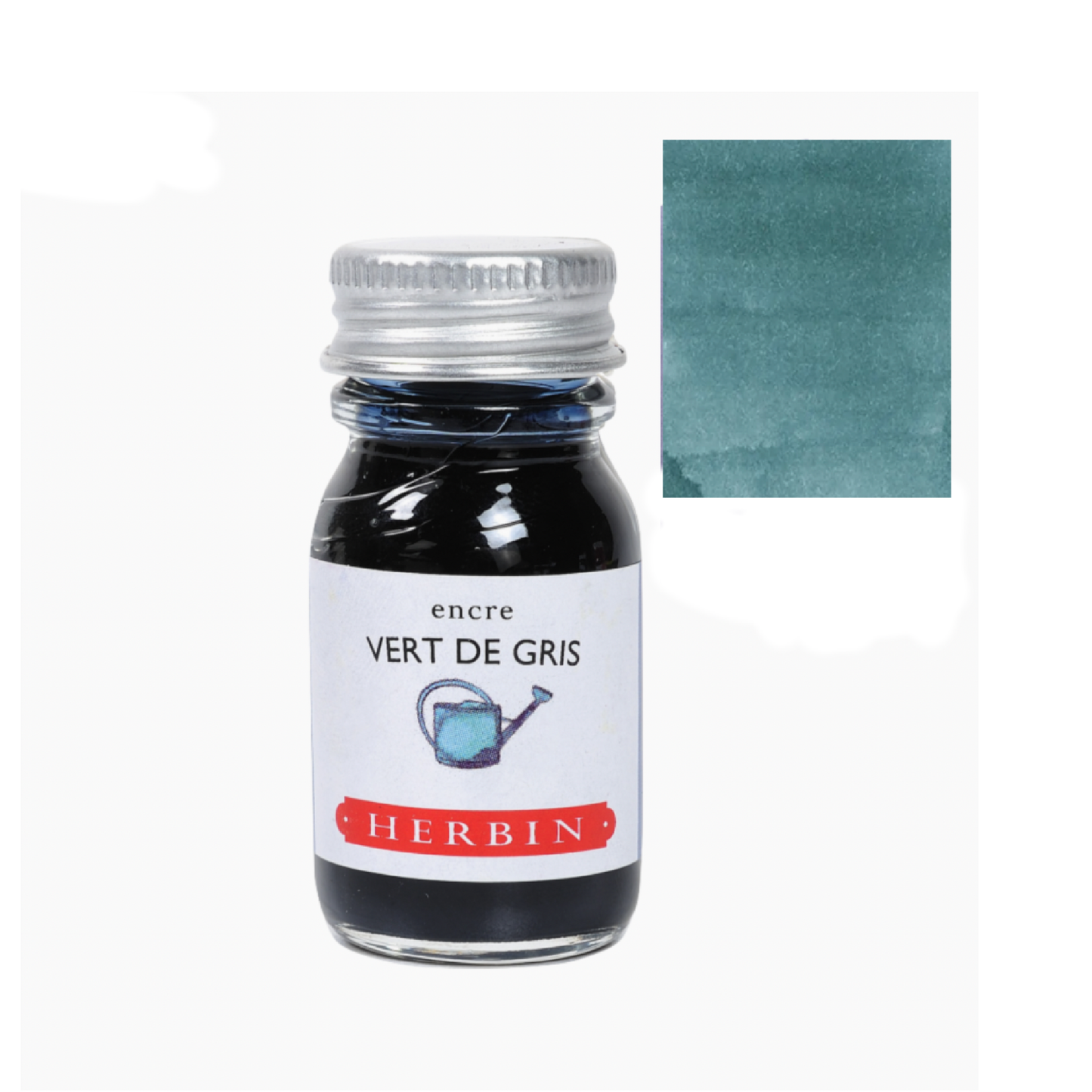 Herbin Fountain Pen Ink 10ml Bottle -35 Colors: Bleu des Profondeurs (Deep Sea Blue)
