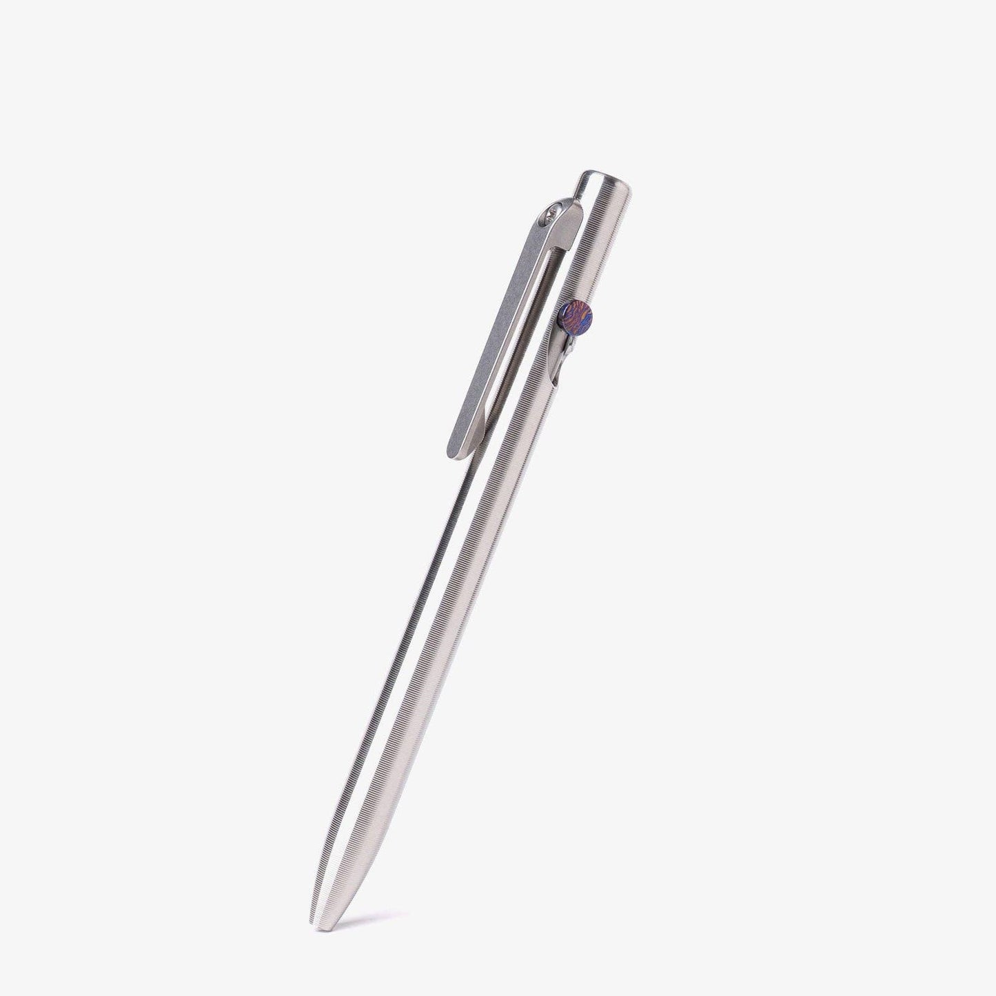Tactile Turn Slim Bolt Action Pen: Titanium / Short