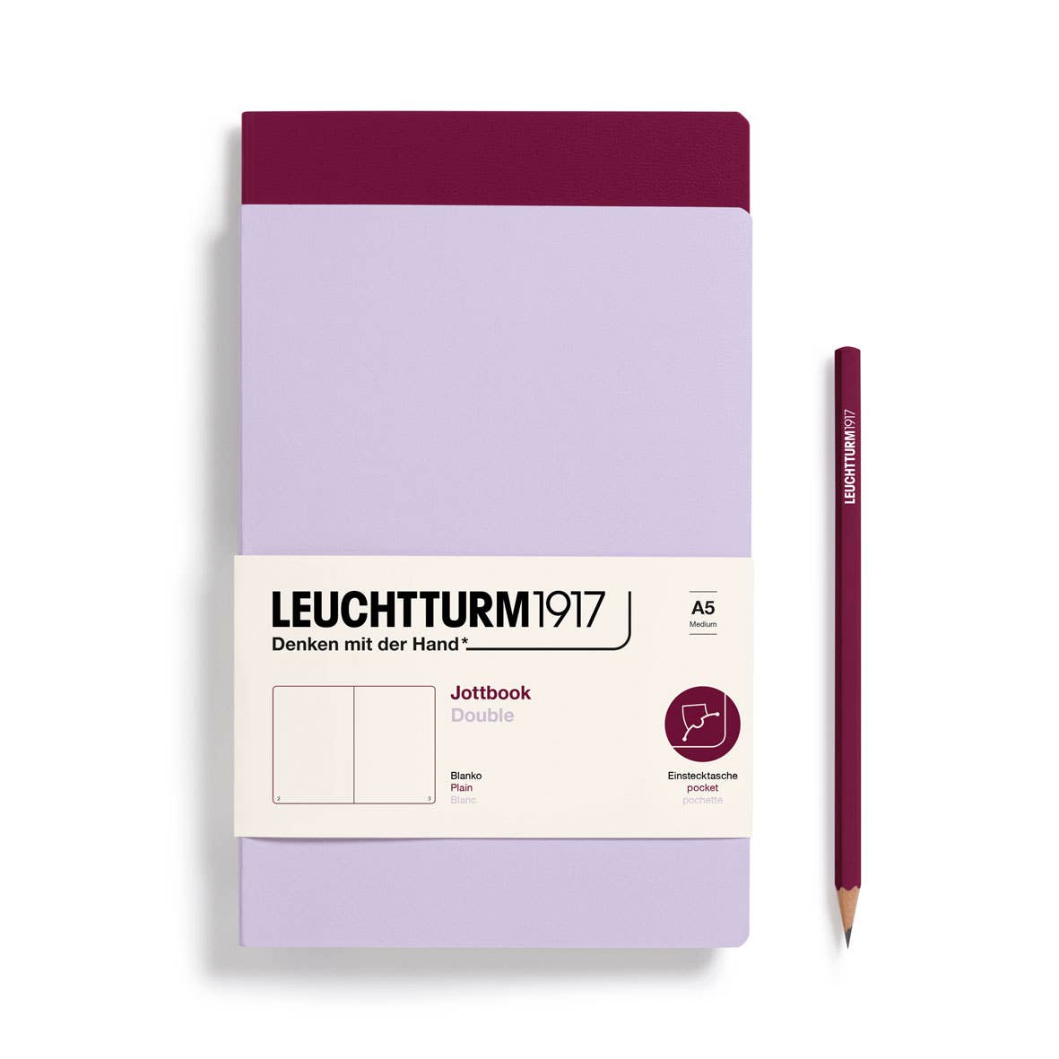 Leuchtturm Jottbook - Lightweight Notebook Alternatives - Packs of 2: Lemon & Rising Sun / Medium / Ruled