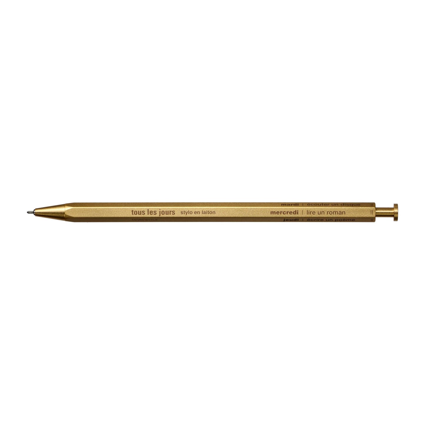 Gel Brass Ballpoint Pen / MARK'STYLE: Gold