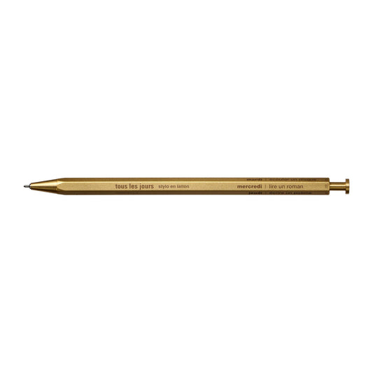 Gel Brass Ballpoint Pen / MARK'STYLE: Gold