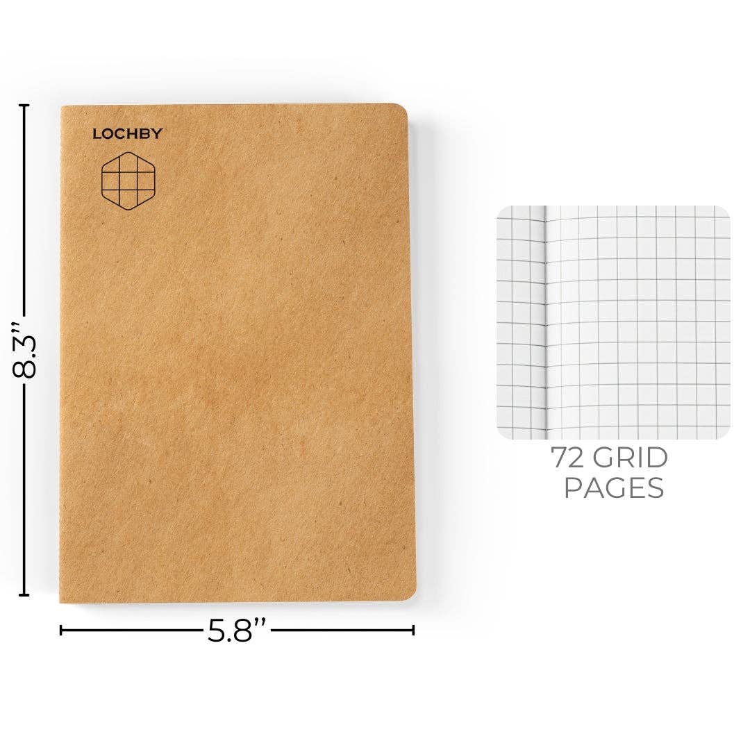 Lochby A5 Grid Notebook