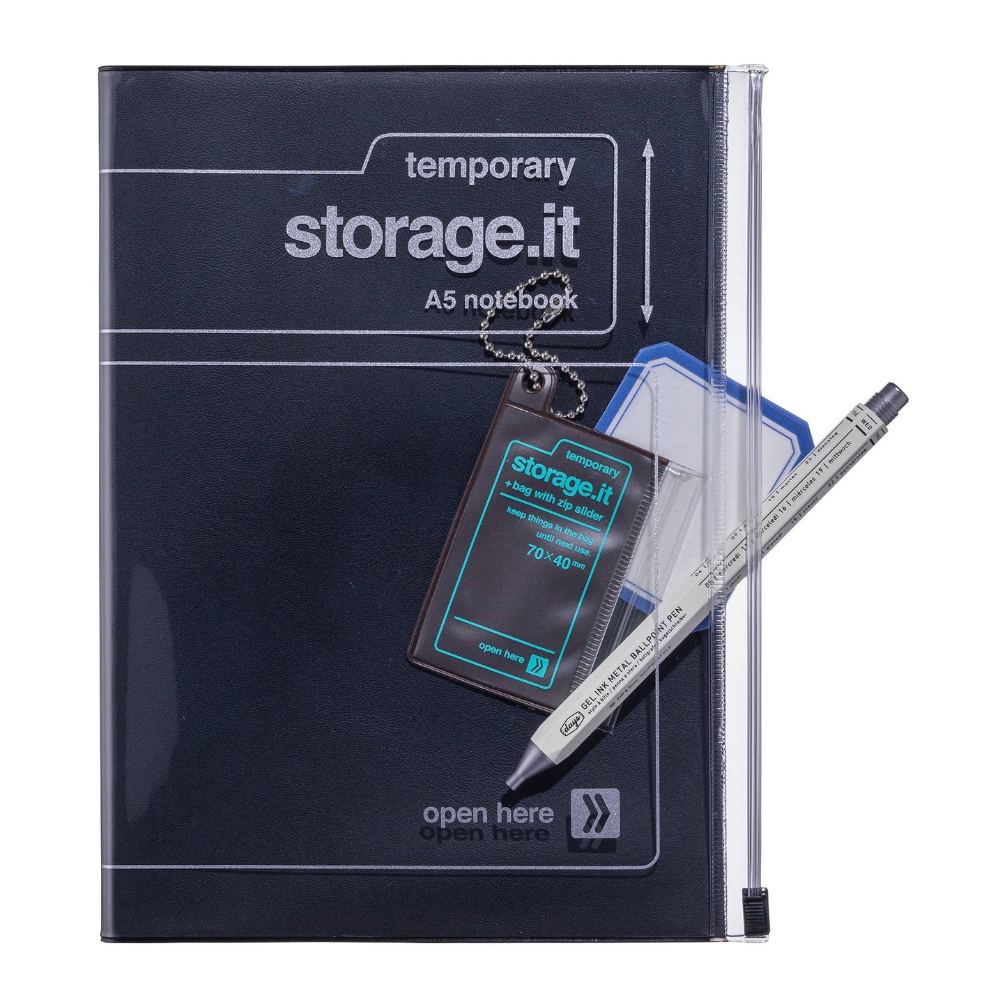 Vol.2 Eco-friendly refillable Notebook A5 / STORAGE.it: Blue