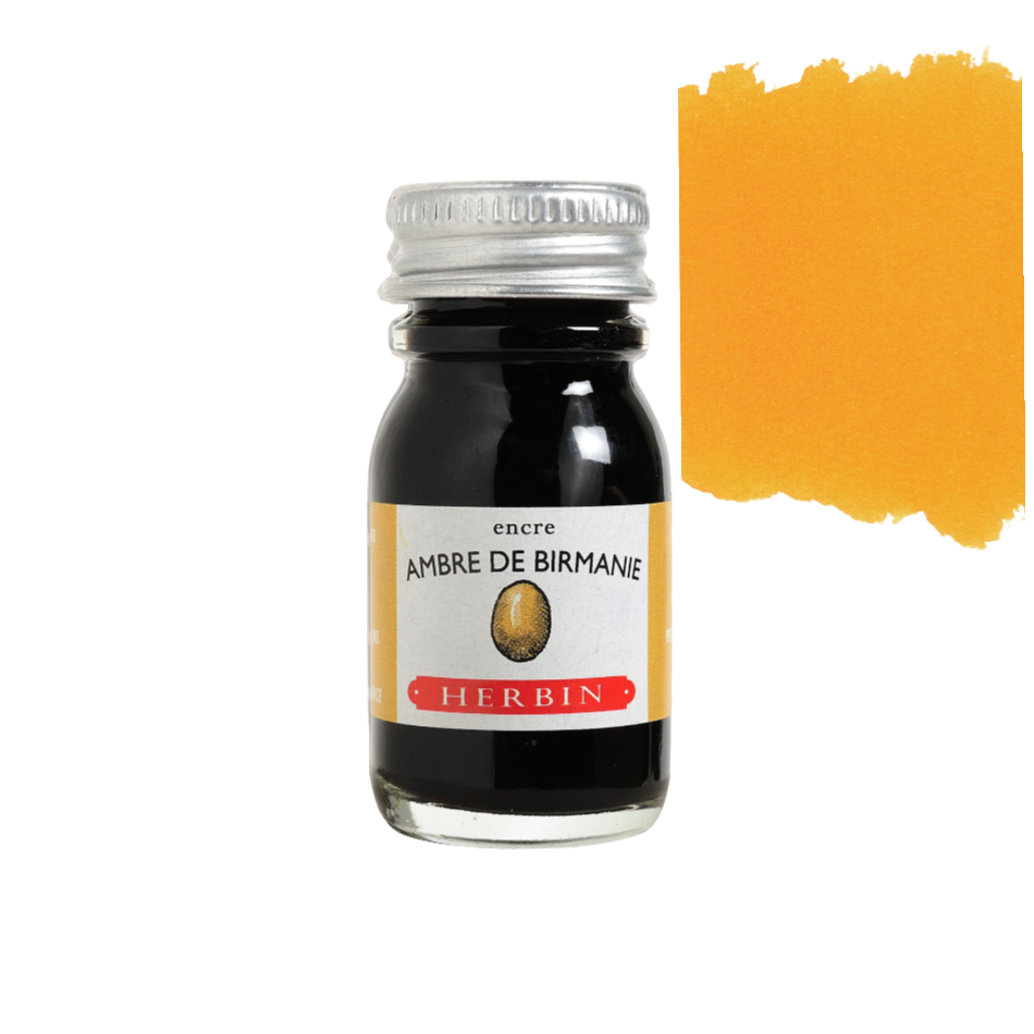 Herbin Fountain Pen Ink 10ml Bottle -35 Colors: Bleu Azur (Azure Blue)