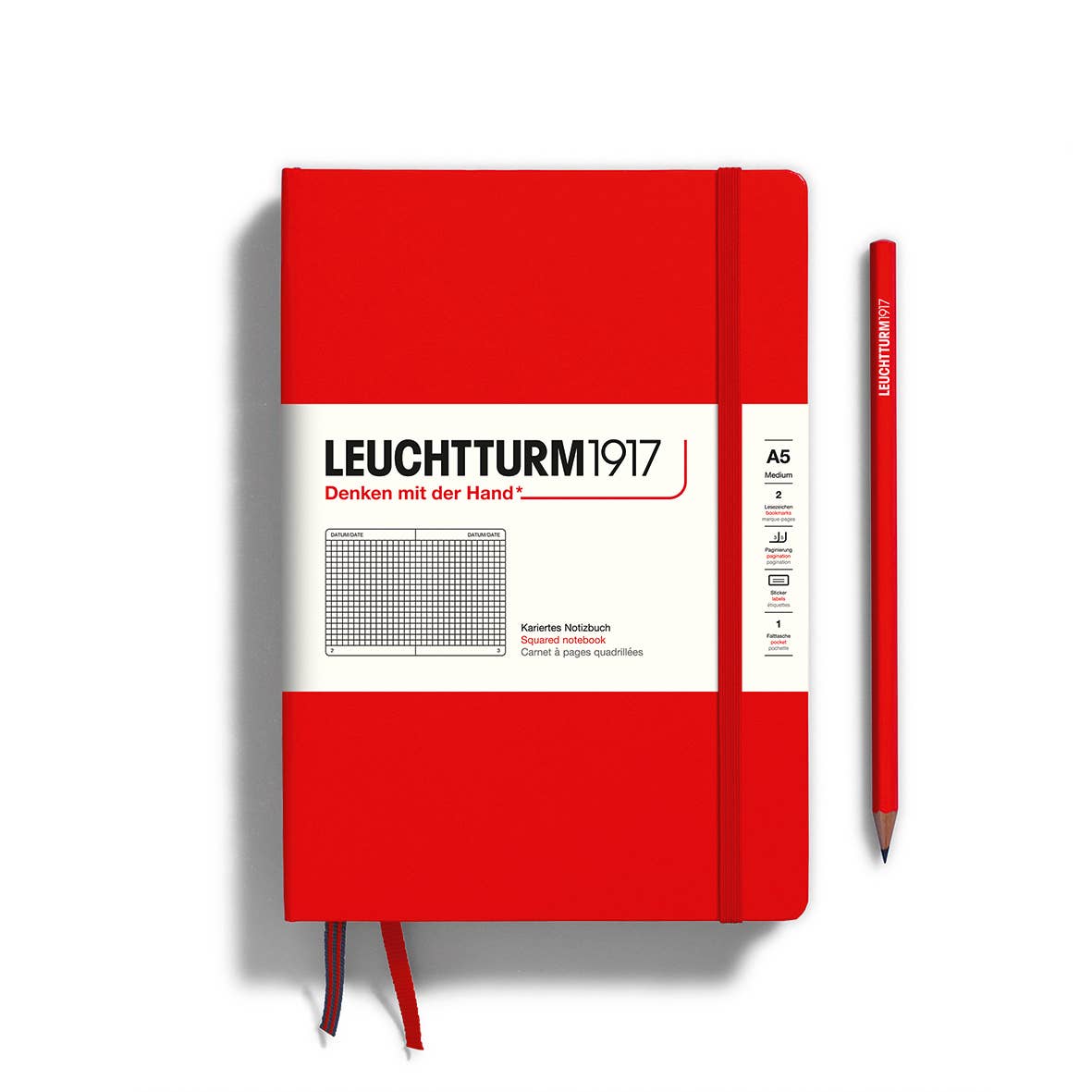 Leuchtturm Notebooks - Medium (A5): Ink / Hardcover / Plain
