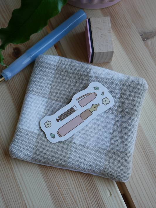 dana ate oatmeal Fountain pen vinyl sticker