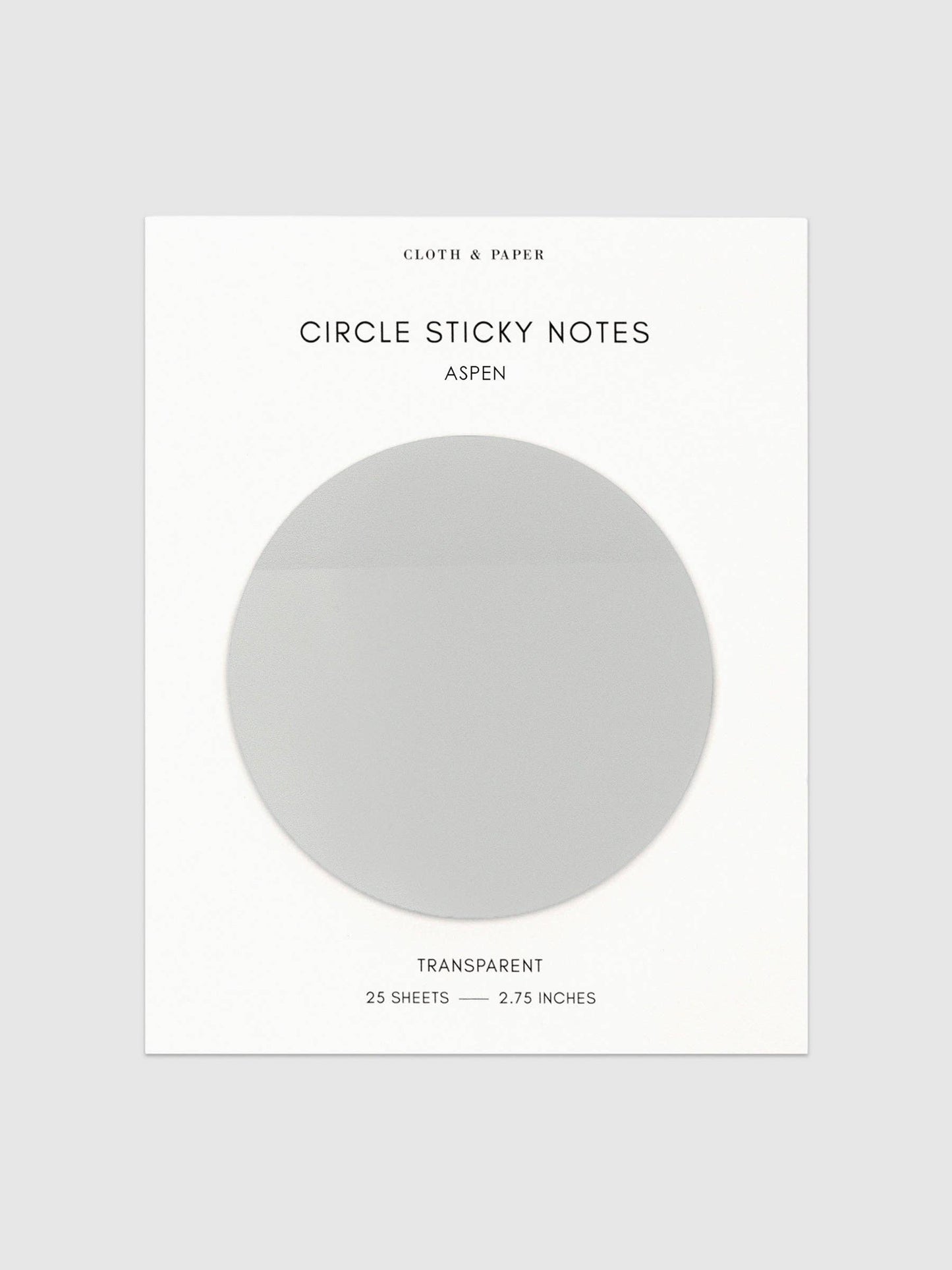 Transparent Circle Sticky Notes: Crêpe