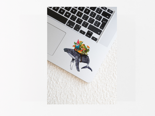 Vinyl Sticker Mushroom Gnome