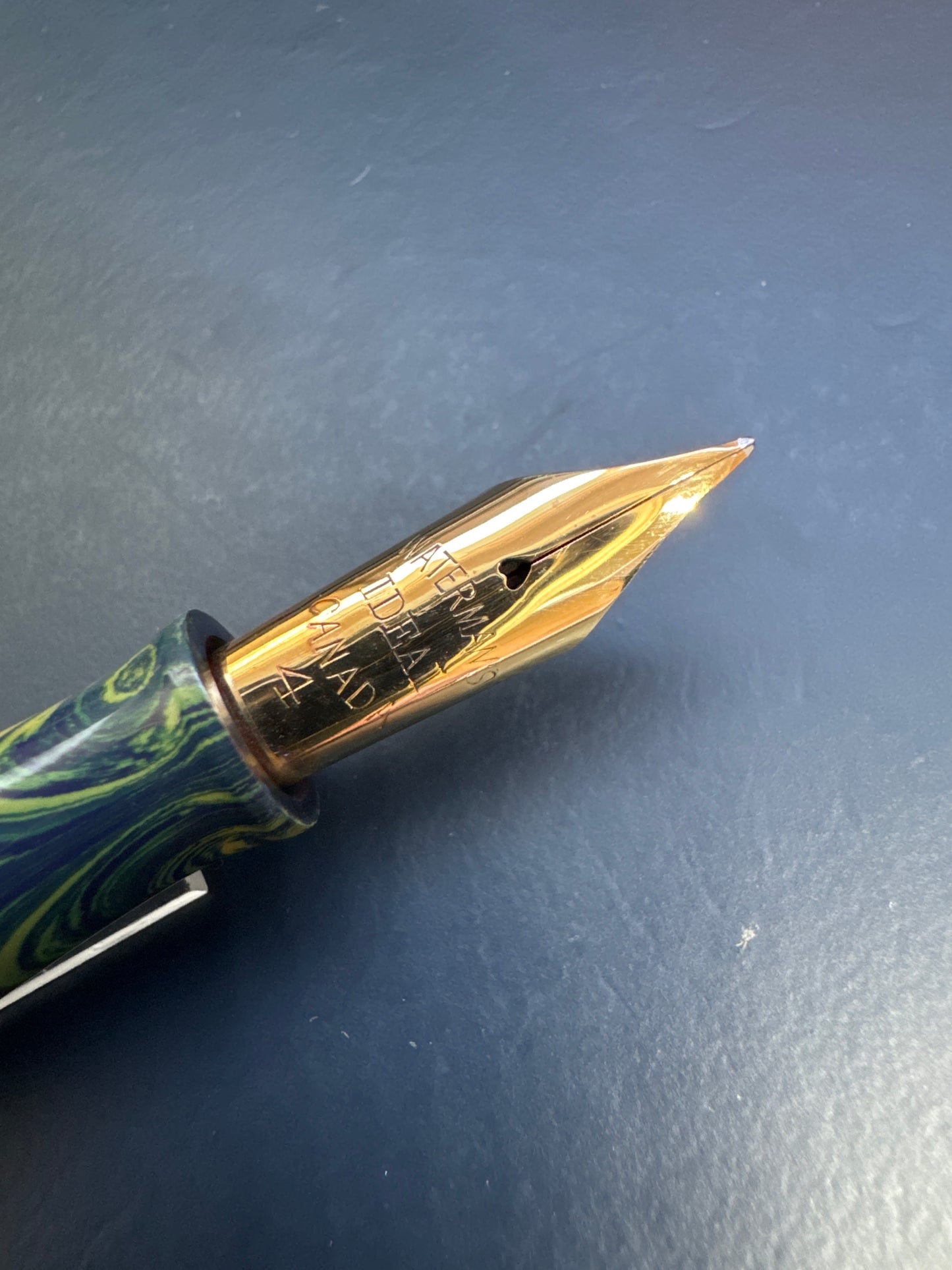 Waterman Ideal 94 Blue Green Ripple Fountain Pen ca.1928