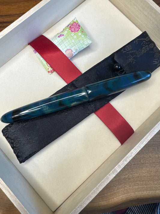 Wancher True Ebonite Fountain Pen with Keiryu Nib