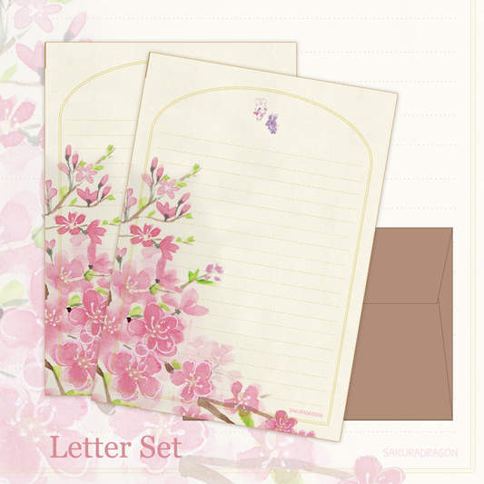 Sakuradragon Cherry Blossom Letter Set