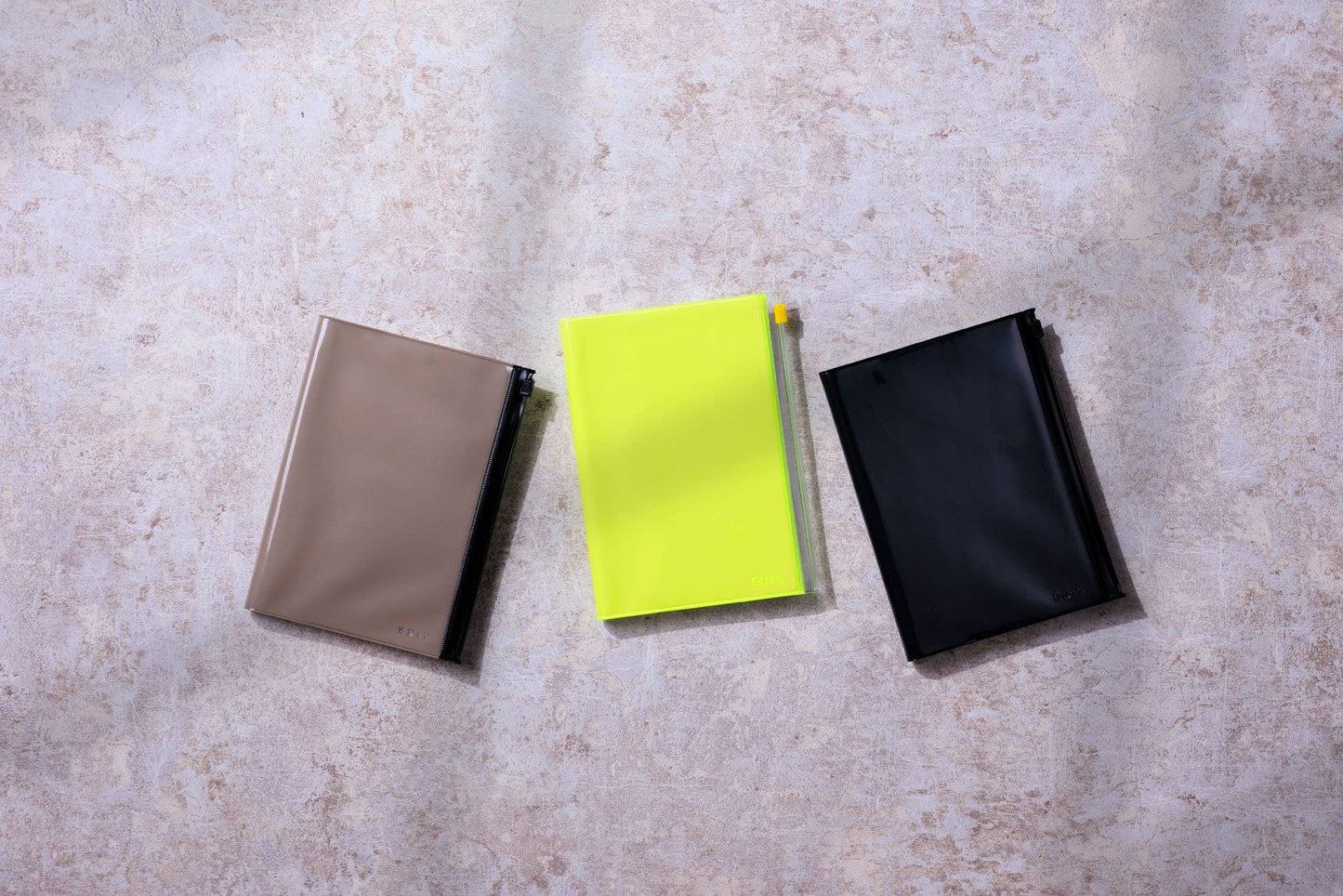 EDiT A5 Grid Notebook with PVC Cover & Zipper Pocket: Midnight Black