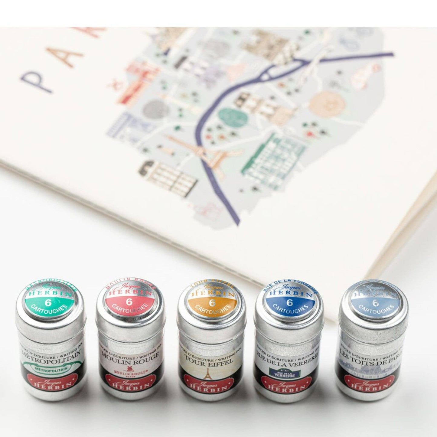 Jacques Herbin "Paris Collection" Ink Cartridges: Metropolitan Green