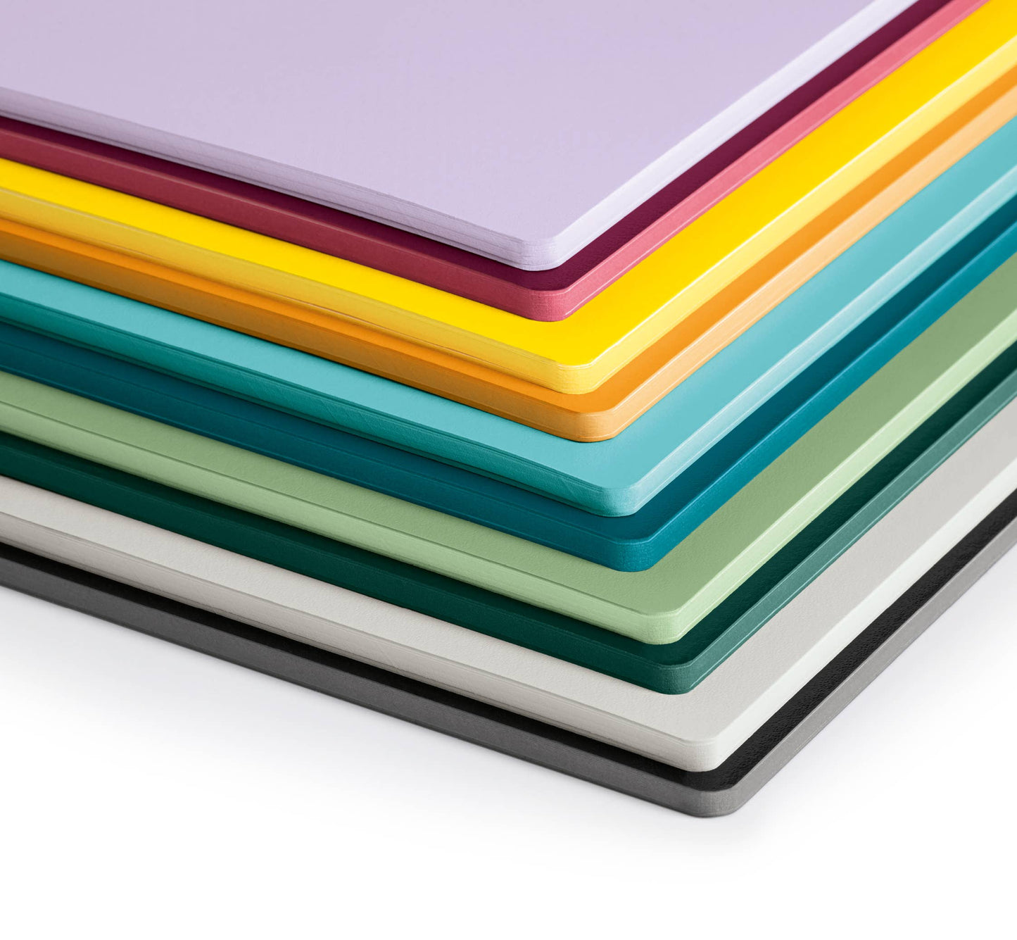 Leuchtturm Jottbook - Lightweight Notebook Alternatives - Packs of 2: Lilac & Port Red / Medium / Plain