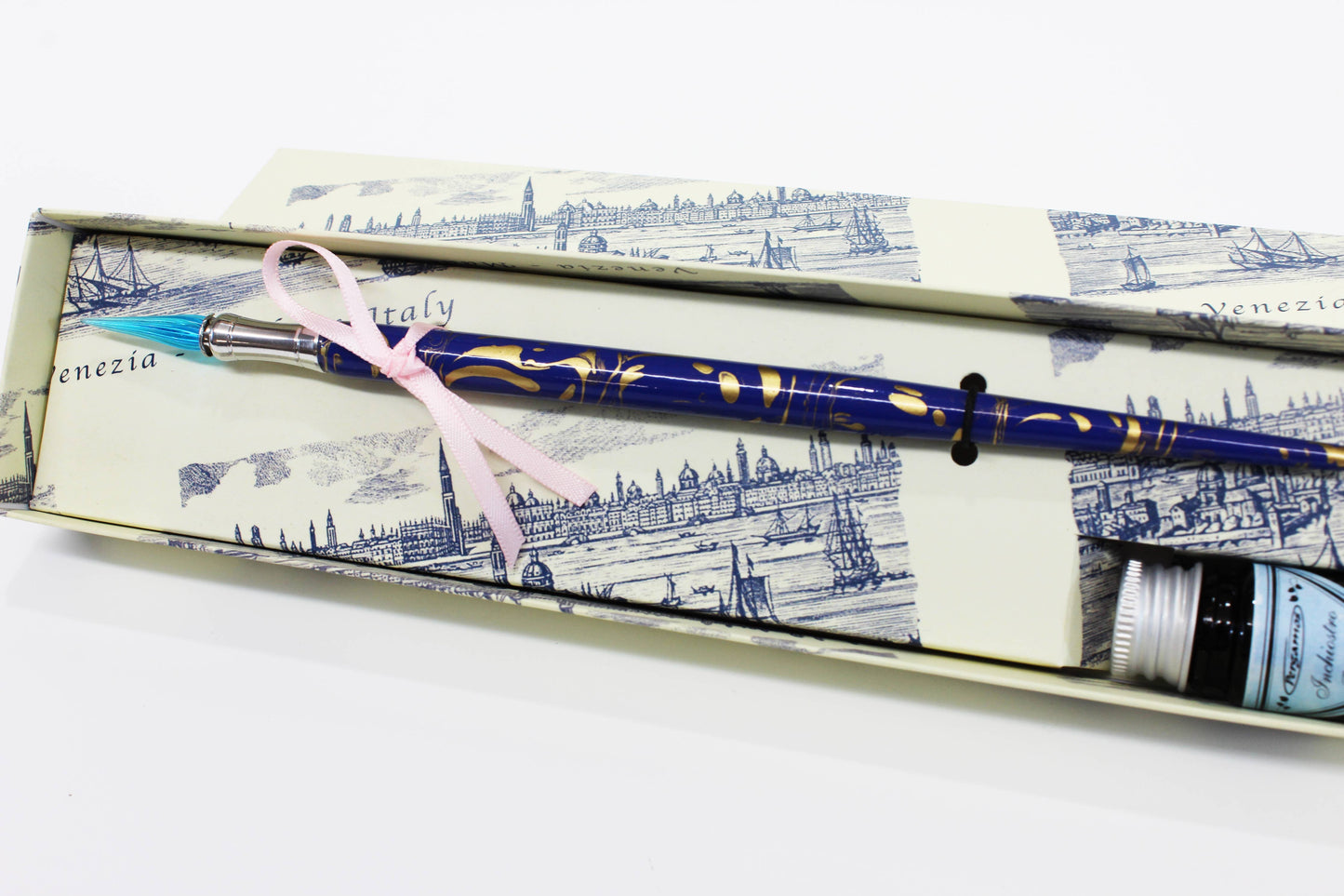 Classic Pen with Murano Glass Nib, Writing Instrument: Green