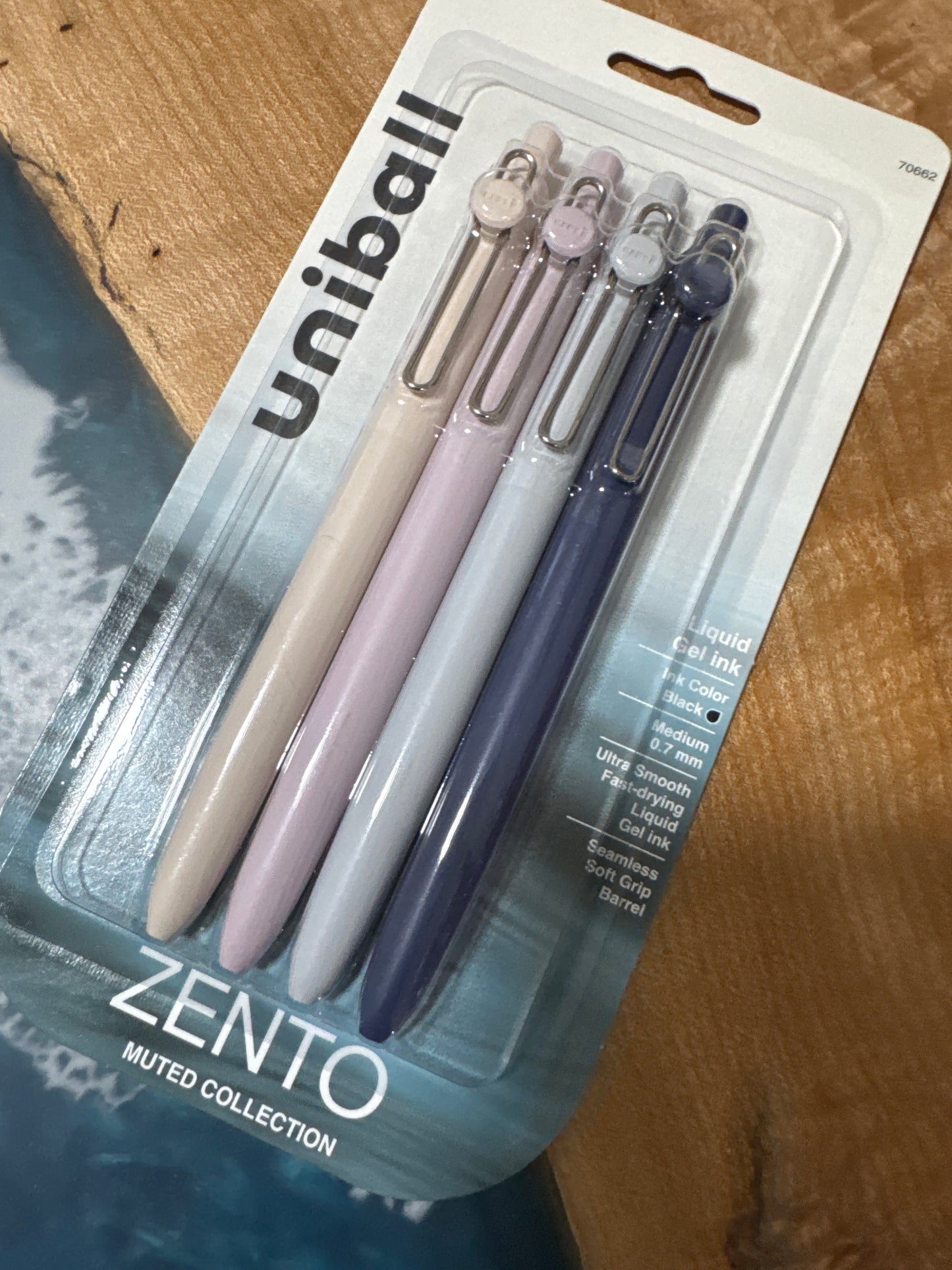 Zento Gel Pen .7MM Muted 4PK