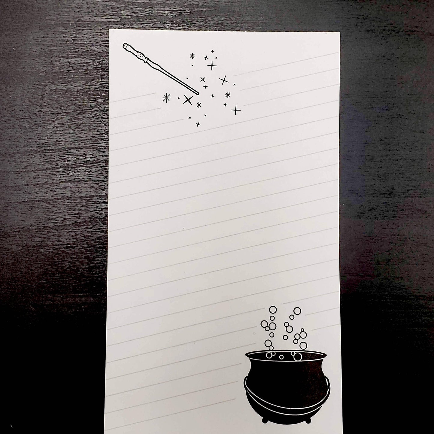No Toil, No Trouble Cauldron & Wand Notepad