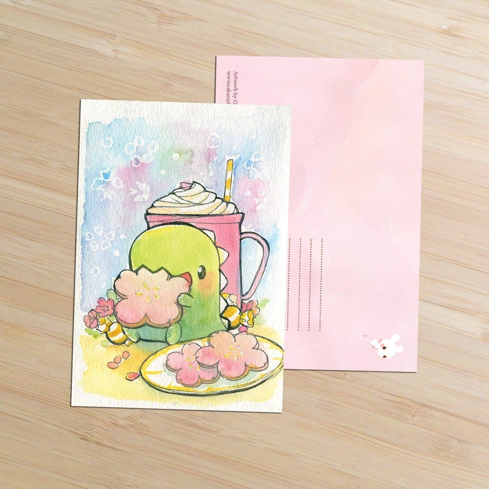 Tea Time w/ Feed Me Dino Postcard