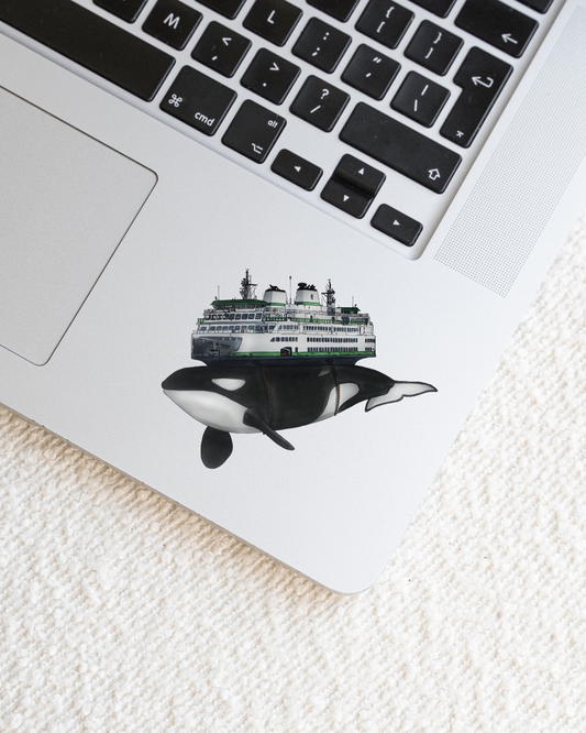 Vinyl Sticker Orca Ferry 