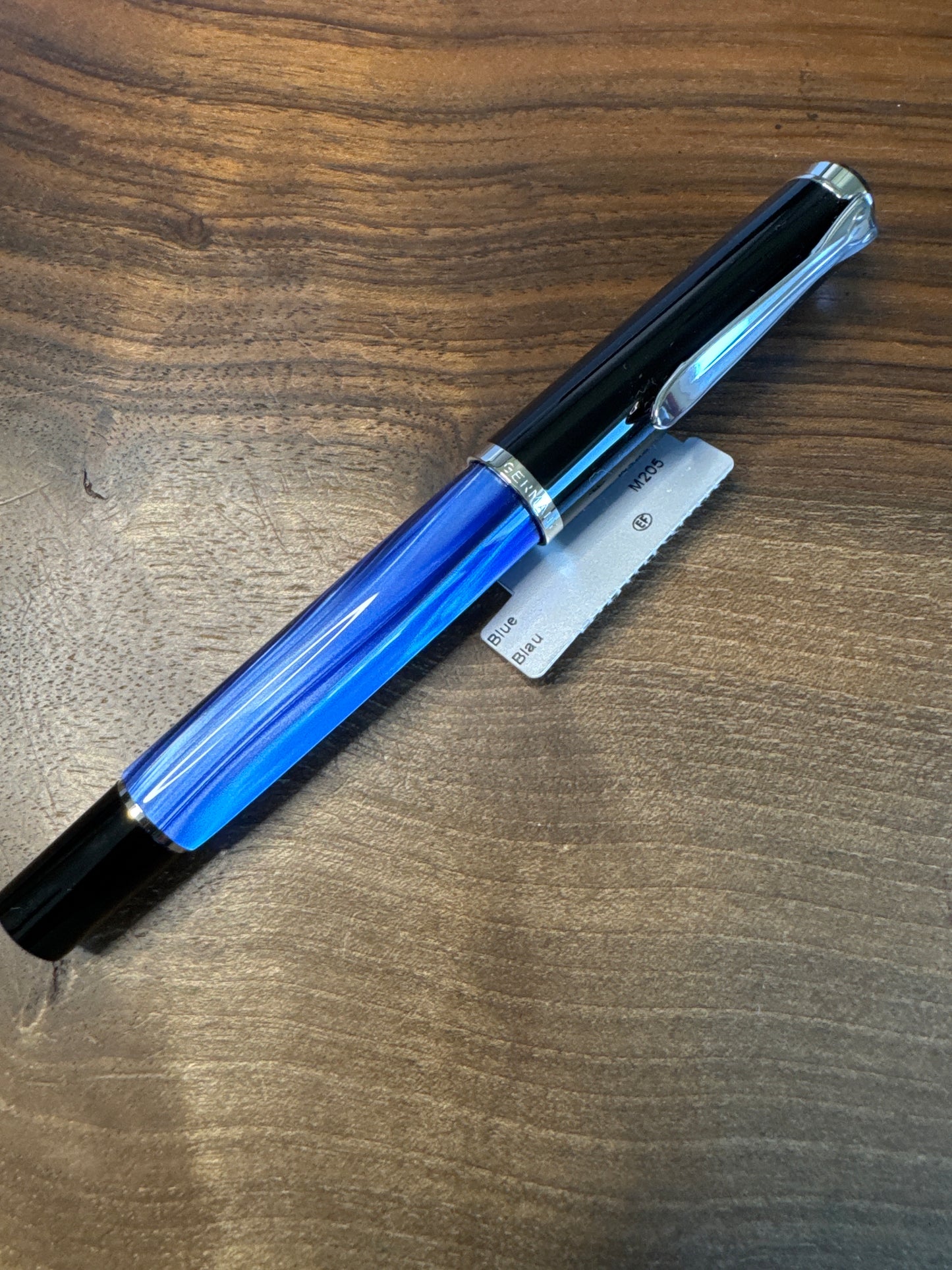 Pelikan M205 Blue Marble Fountain Pen  EF
